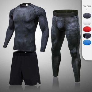 Tracksuits voor heren ski thermisch ondergoed voor mannen mannelijke thermo kleding compressie set thermische panty's winter leggings basketbalpak snel droge z0224