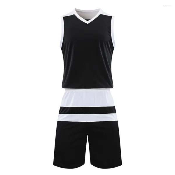 Chándales para hombres Color sólido y traje de baloncesto para mujeres Pantalones cortos de jersey sin mangas unisex de secado rápido personalizados