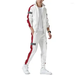 Survêtements pour hommes Sping automne deux pièces veste de sport survêtement vêtements de sport ensemble hip hop manches longues streetwear