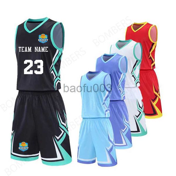 Survêtements pour hommes Sports Basketball Shorts pour hommes tir chemise sans manches Basketball Jersey Ensembles Uniformes kits Vêtements de sport Respirant Jeunesse J230531