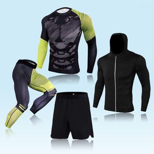 Heren Trainingspakken Sport Mannen Compressie Panty Base Layer Running Fitness Trainingspak Sportkleding Joggingpakken Gym Warm Zweet 4XL