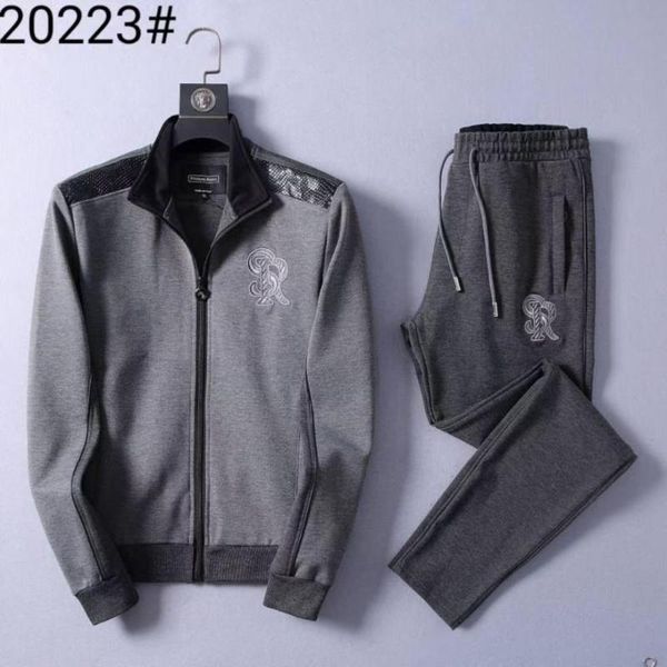 Chándales para hombres Conjunto de ropa deportiva Hombres 2022 Invierno Grueso Casual Inglaterra Algodón Moda Bordado Cómodo Cardigan M-4XLMen's