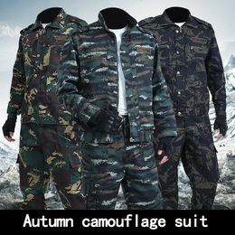 Survêtements pour hommes Printemps et automne Costumes de camouflage Combinaisons de sports de plein air Ensemble d'assurance du travail résistant à l'usure 230809