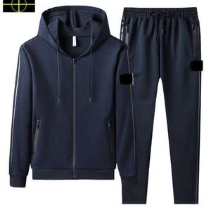 Parcours masculins Spring and Automne Hers Tracksuits en pierre Jacket Island Classic Island Suisse Solid Casual Sports Suisse est Land Mens To-Zipper à capuche Top2023