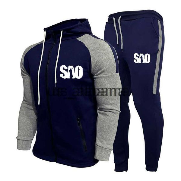 Survêtements pour hommes Printemps Automne Hip Hop Sweat-shirt à capuche pour hommes Set Sao Sword Art Online Mode Casual 2 pièces Setzipper Veste + Pantalon x0907