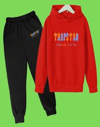 Tracksuits voor heren Spring herfst afdrukken Kinderen Hoodies Pak jongens meisjes hoogwaardige sportkleding sets voor kinderen srteet casual pullover7223282