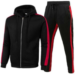 Survêtements pour hommes Printemps Sportswear pièce Pantalon à capuche Costume de sport Pull Zipper Vêtements Taille SXL G221011