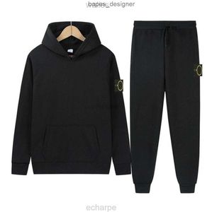 Survêtements pour hommes Stone Jacket Island Automne Hiver Hommes Sweat à capuche Pantalon Sportswear Marque Casual Couleur Multicolore Pull à capuche Ensemble 2 pièces Stone-Island