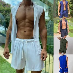 Parcours masculin Streetwear 2024 Shorts de chemise sans manches lâches décontractées pour hommes