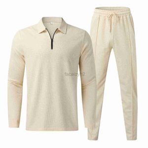 Tracksuits voor heren streetwear herfst heren polo lange mouwen broek sport sporten casual set mode set