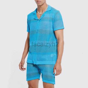 Tracksuits voor heren streetwear heren sport en casual losgekleurd shirt met korte mouwen en shorts set twee stuks modeset