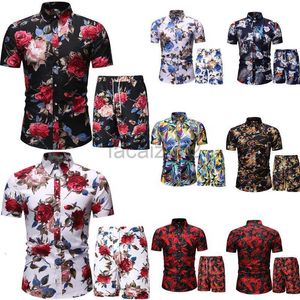 Tracksuits voor heren streetwear zomer heren met korte mouwen shirt set stijl bedrukt shirt tweedelige set modeset