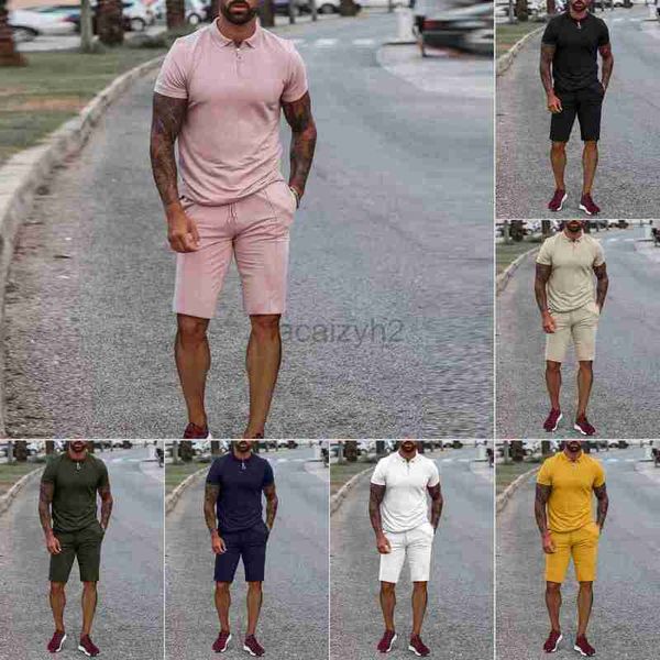 Ensemble de survêtement masculin Streetwear Two Piece Wear Wear's Summer New Slim Fit Trend Fashion Suit Fashion Men's Wear Fashion