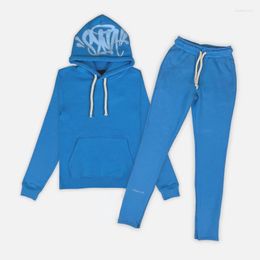 Tracksuits voor heren streetwear y2k hoodie sweatshirt track broek tweedelig letters borduurwerk baggy heren tracksuit set sportkleding