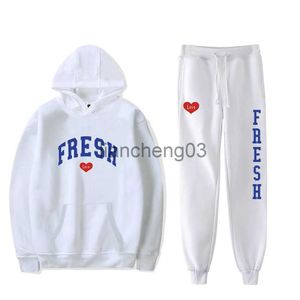 Survêtements pour hommes Sturniolo Triplets Sweat à capuche Pantalon de jogging Ensemble de deux pièces Sweatshirts + Pantalons de survêtement Fresh Love 2023 Nouvelle mode Hommes Ensemble pour femmes J231023