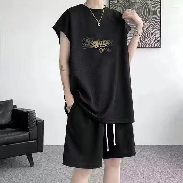 Survêtements pour hommes Costume Robe à manches courtes Pantalons de survêtement Ensembles masculins Respirant Surdimensionné Lâche Y2K Tops Anime Streetwear Graphique T-shirts Mode