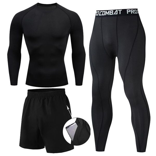 Chándales para hombre, ropa interior térmica de invierno, camisetas de entrenamiento, ropa, medias de compresión, camiseta de Fitness, traje de chándal de secado rápido para hombre