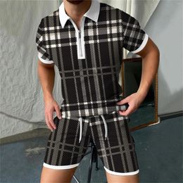 Survêtements pour hommes été 3D numérique imprimé chemise à manches courtes et shorts costume de sport décontracté pantalon robe smoking pour hommes