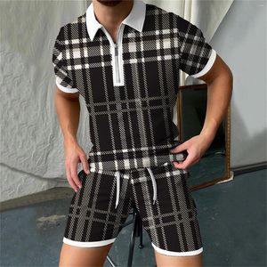 Heren trainingspakken zomer 3D digitaal bedrukt shirt en shorts met korte mouwen casual sportpak jurk broek jeugd smoking voor mannen