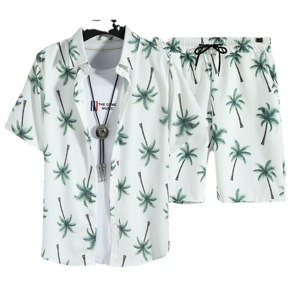 Survêtements pour hommes Summer Beach Suit Imprimé Séchage rapide Aloha Shirt short Deux pièces pour hommes à la mode en vrac Handsome Wear Floral Shirt 230720
