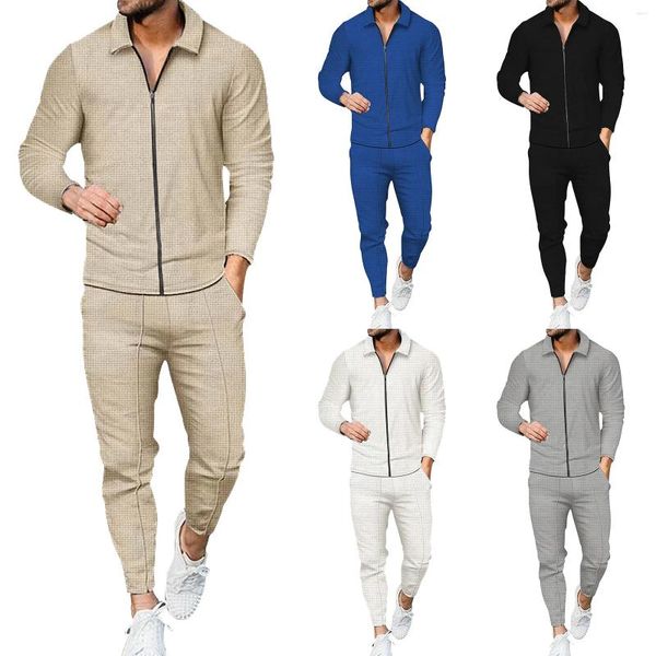 Chándales para hombres Traje de dos piezas transpirable de verano Trajes de calentamiento para hombres enrollados Tres esmoquin para hombre 3