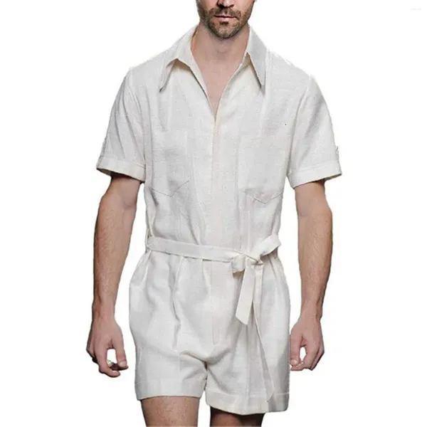 Survêtements pour hommes été décontracté combinaison athlétique hommes lâche à manches courtes t-shirt shorts coton lin costume hommes