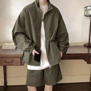 Suisses de survêtement masculines Coat décontracté Set Fashion Shorts à manches longues lâches surdimensiantes Soupire Soft Men Vêtements 2024