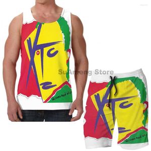 Tracksuits voor heren zomer casual grappige print mannen tanktops vrouwen xtc (3) bord strand shorts sets fitness mouwloos vest