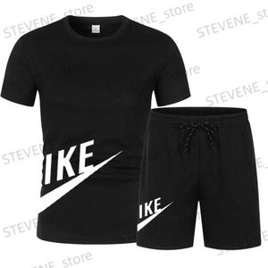 Survêtements pour hommes Été Hommes Ensembles Mode Coréen Survêtement Hommes Court Slve T-shirts + Sport Shorts Costume Hommes Casual Hommes Vêtements Hommes Joggers Ensembles T240328