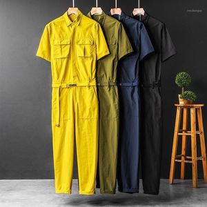 Heren trainingspakken zomer korte mouw jumpsuit overall voor mannen vrouwen mode casual straat trendy designer kleding romper pla224t