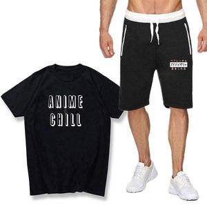 Tracksuits voor heren zomer Sport Track Pakken T-shirts Shorts Sets Japanse streetwear fashioin t-shirt camiseta masculina ronde zoom te