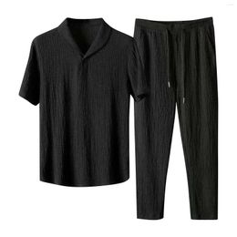 Trainingspakken voor heren Zomer Dun high-end sportpak Mode Broek met korte mouwen Trend Licht LuxeT-shirt Shorts 2-delige set Mannelijke sportkleding