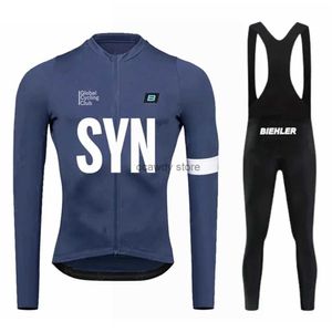 Survêtements pour hommes Syn Nouveau Printemps Automne Sports Cyclisme JerseyVêtements d'été Biehr Long Seve Triathlon VTT Bib Pantalon SetH2421