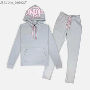 Survêtements pour hommes Synaworld Sweat à capuche Pantalon de survêtement Deux pièces Y2K Lettres Broderie Sweat à capuche surdimensionné Pantalon de survêtement Ensemble Sportswear Streetwear T230905