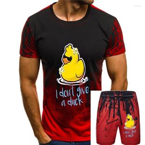 Heren trainingspak T-shirt I Don't Give A Duck Zwart T-shirt van hoge kwaliteit