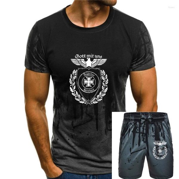 Survêtements pour hommes T-shirts T-shirt à la mode Allemagne Croix de fer Dieu avec nous Reich allemand