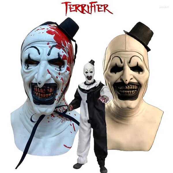 Trajes de hombre Terrifier 2 Art The Clown Cosplay Máscara Película Máscaras Halloween Carnaval Props para hombres Mujeres