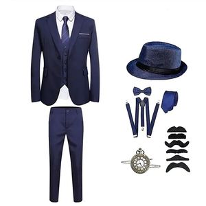 Heren trainingspakken The Great Gatsby Gentleman Roaring 20s Vintage jaren 1920 outfits pakken blazers accessoires set driedelig pak kostuum 230906