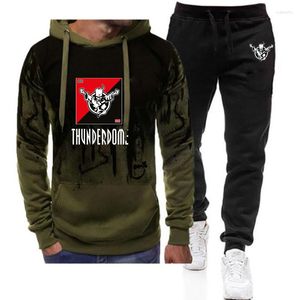 Heren Trainingspakken Thunderdome 2023 Vrijetijdsmode Afdrukken Hoodie Joggingbroek Comfortabele Broek Sport Past Gradiënt Top Kleding