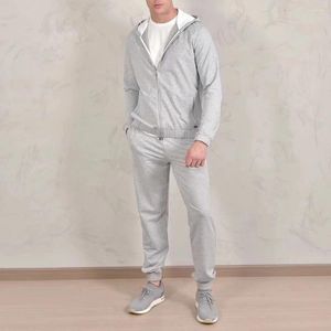 Survêtements pour hommes de qualité supérieure 2024 printemps et automne ensemble décontracté avec pantalon de style cool en laine de cachemire