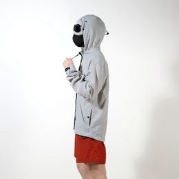 mens survêtements qualité designer veste à capuche sports de plein air imperméable coupe-vent manteau mode lâche décontracté fonctionnel vent lunettes de soleil à capuche