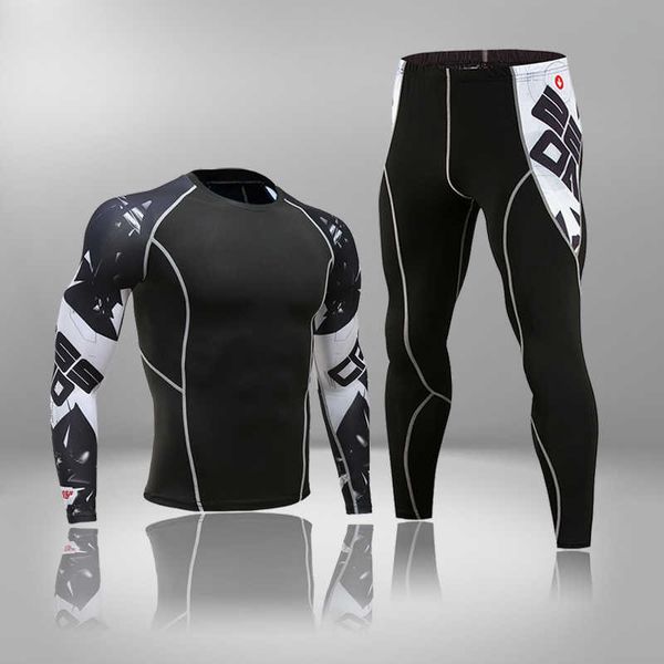 Survêtements pour hommes Costume de sport de qualité supérieure mari hommes polaire de compression sueur séchage rapide thermo Survêtement de sport à manches longues pour hommes J230601