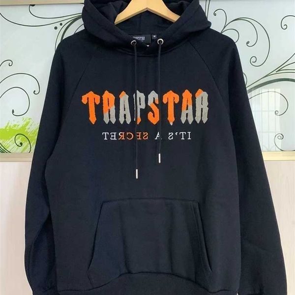 Survêtements pour hommes Top Qualité Trapstar Sweat à capuche en polaire Hommes Femmes Lettre Serviette Brodée Couleur Flocage Pull À Capuche Ensemble Costume 220924