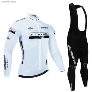 Chándales para hombres Tour de Italia D'ITALIA Ciclismo Jersey Set Prium Anti-UV Long Seve Downhill Ciclismo Traje Otoño Secado rápido Pro Racing Uniforme T231109