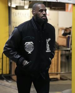 Veste de baseball brodé de survêtement masculin James James, le même style que Harland, veste de baseball cool, pas de contrôle des détails du coin