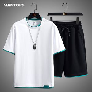 Survêtements pour hommes vêtements d'athlétisme vêtements pour hommes congé annuel deux T-shirtsshorts Sweat vêtements pour hommes 230710