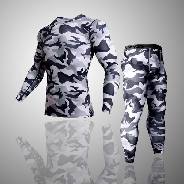 Survêtements pour hommes Survêtement Vêtements de fitness Vêtements de sport de compression 4XL Sous-vêtement thermique d'hiver Seconde peau Couche de base chaude Jogge