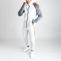 Tracksuits pour hommes Tracksuit 2 pièces Ensemble de jogging Vêtements Hommes Sport Vêtements en cours d'exécution SweatSuit à manches longues Entraînement d'automne 2021