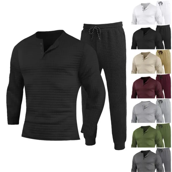 Survêtements pour hommes Survêtement 2 pièces Ensemble de survêtement à manches longues Pull Costume athlétique Costumes pour hommes Slim Fit Ma robe