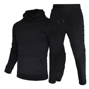 Survêtements pour hommes Survêtement Pull à capuche Pantalon de survêtement Costume de sport Casual Jogger Sportswear 2 pièces Homme Polaire Streetwear Ensembles 231214